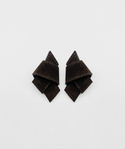 NODI EARRINGS CAMOSCIO MARRONE / LIMITED EDITION