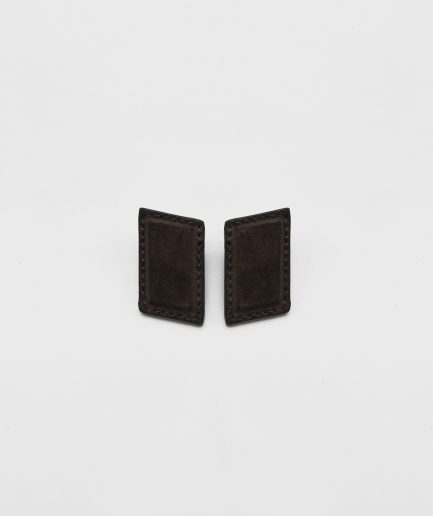 DIAGONALE EARRINGS CAMOSCIO MARRONE / LIMITED EDITION