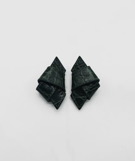 NODI EARRINGS GREEN PRINT CROCO / LIMITED EDITION