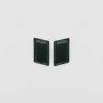 DIAGONALE EARRINGS GREEN LEATHER / LIMITED EDITION