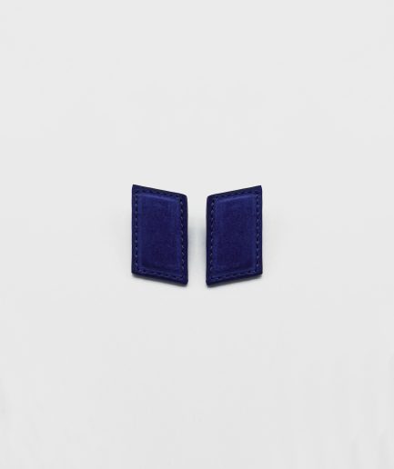 DIAGONALE EARRINGS CAMOSCIO BLU / LIMITED EDITION