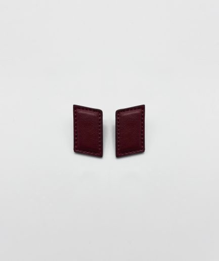 DIAGONALE EARRINGS BURGUNDY