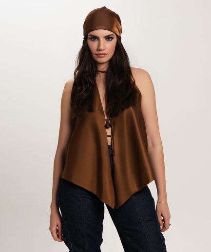 ROSIS TOP + STOLA MULTIFUNZIONE BROWN
