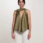 CALLA TOP + STOLA MULTIFUNZIONE GREEN