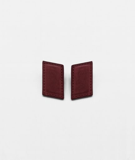 DIAGONALE EARRINGS CAMOSCIO BURGUNDY / LIMITED EDITION