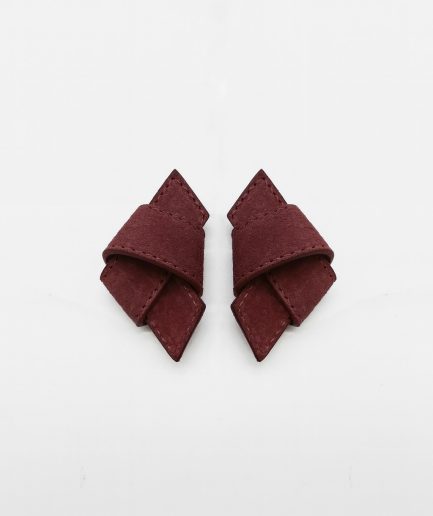 NODI EARRINGS CAMOSCIO BURGUNDY / LIMITED EDITION